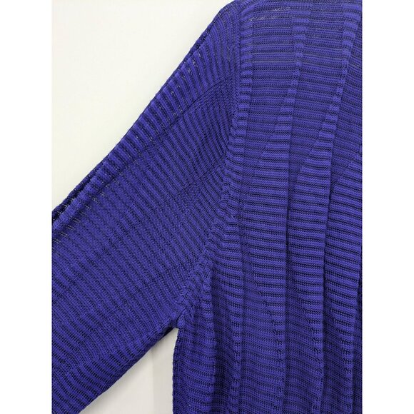 Chicos Travelers Slinky Cardigan Women Size L Open Front Knit Lightweight Boho - Picture 9 of 10